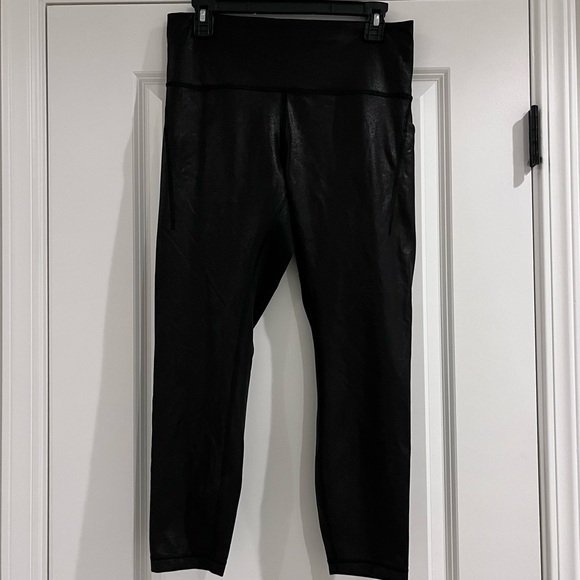 Lululemon Wunder Train HR Tight 25” Foil Black Size 12 - Picture 2 of 4